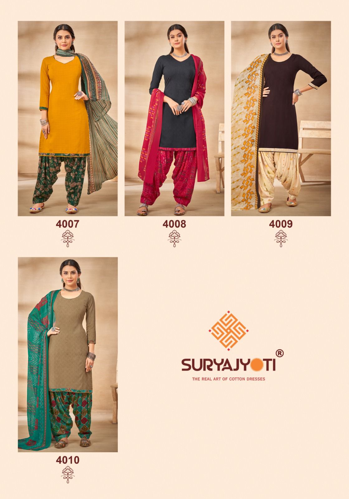 Suryajyoti Gulnar Vol 4 Rayon Printed Dress Material Catalog
